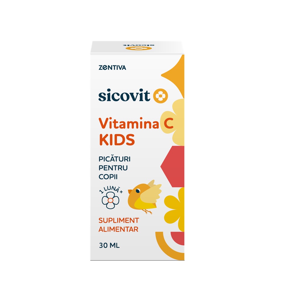 Picaturi Vitamina C Kids Sicovit, 30 ml, Zentiva - imagine 2