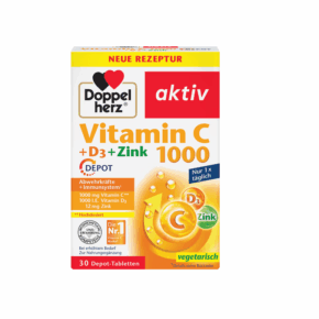 Vitamina C 1000 mg + D3 + Zinc Depot, 30 comprimate, Doppelherz