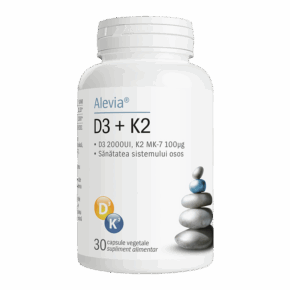 D3+K2, 30 capsule vegetale, Alevia