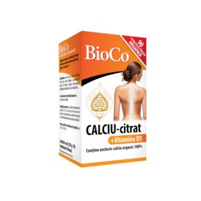 Calciu citrat + Vitamina D3, 90 comprimate, BioCo