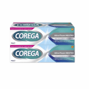 Pachet Crema adeziva pentru proteze Ultra Fixare Neutro, 2x40g, Corega