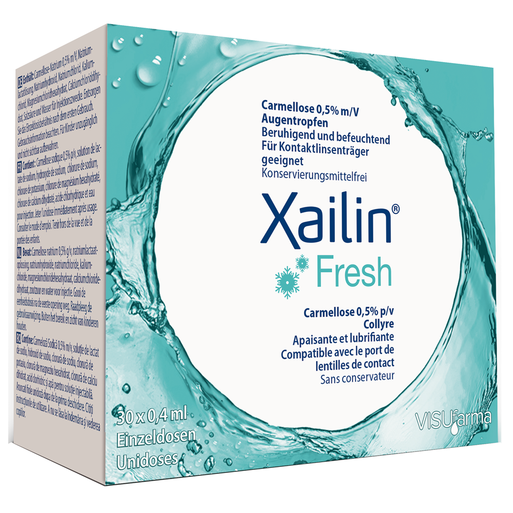 Solutie oftalmica Xailin Fresh 0.4 ml, 30 monodoze