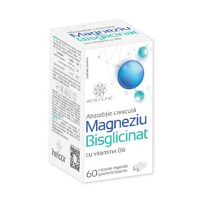 Magneziu Bisglicinat cu vitamina B6, 60 capsule vegetale gastrorezistente, BioSunLine