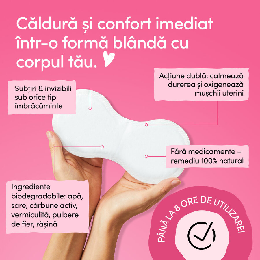 Plasture menstrual terapie prin caldura, 3 bucati, Enroush - imagine 3