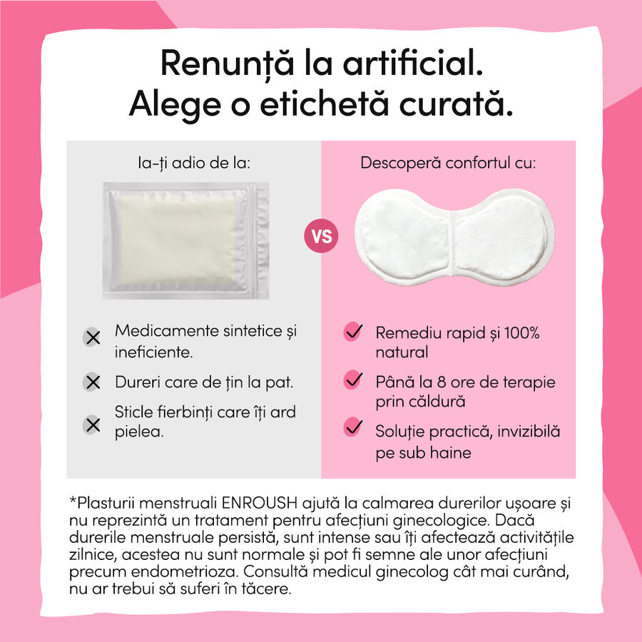Plasture menstrual terapie prin caldura, 3 bucati, Enroush - imagine 5