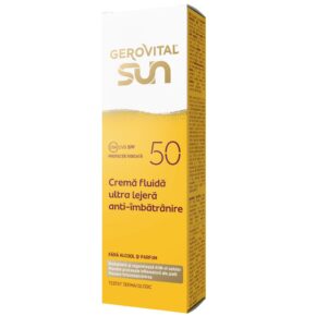 Crema fluida ultra lejera anti-imbatranire SPF50, 50ml, Gerovital