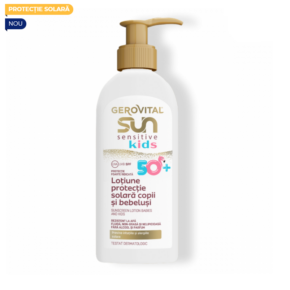 Loțiune protectie solara Sensitive SPF50+ pentru copii si bebelusi, 200 ml, Gerovital