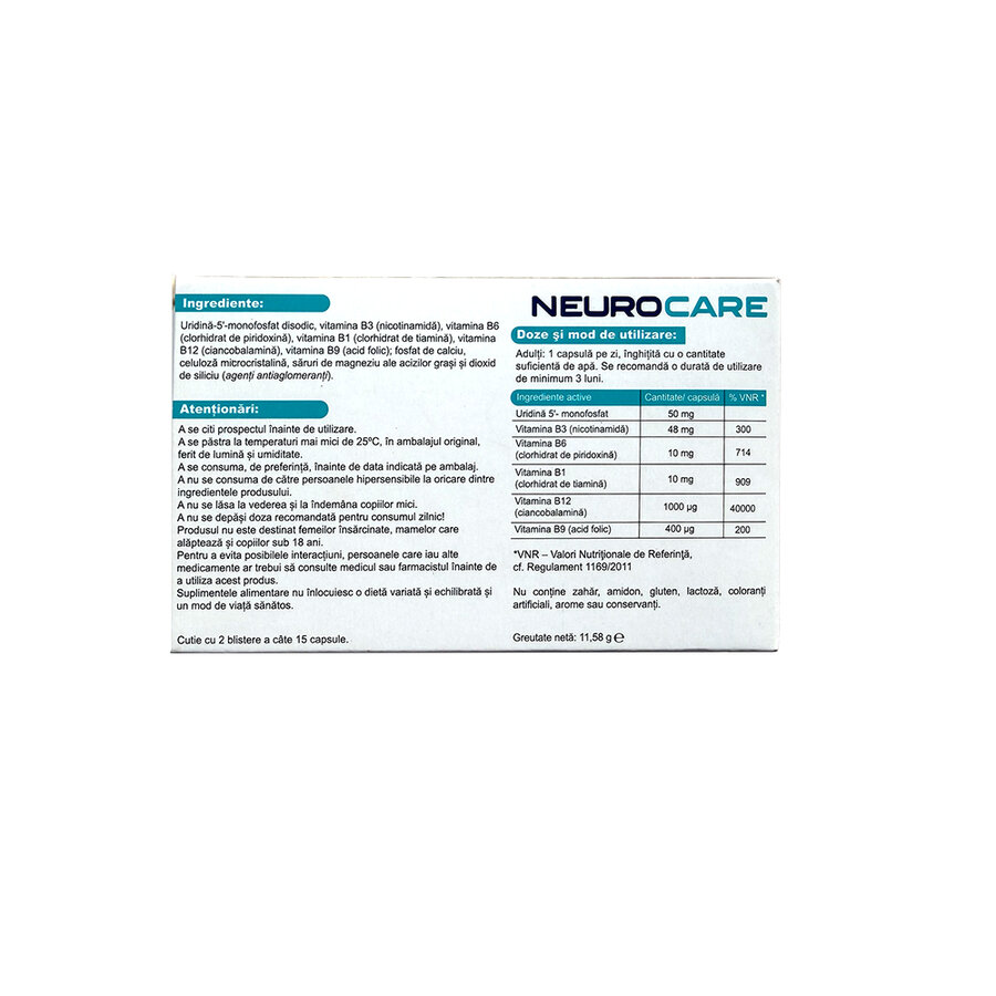 NeuroCare, 30 capsule, Terapia - imagine 2