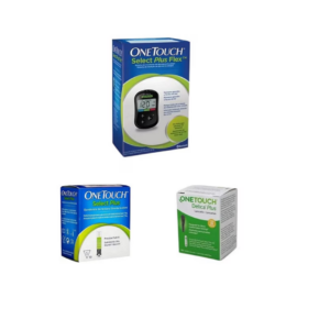 Set pentru masurarea glicemiei Glucometru One Touch Select Plus flex, 50 teste si 100 ace