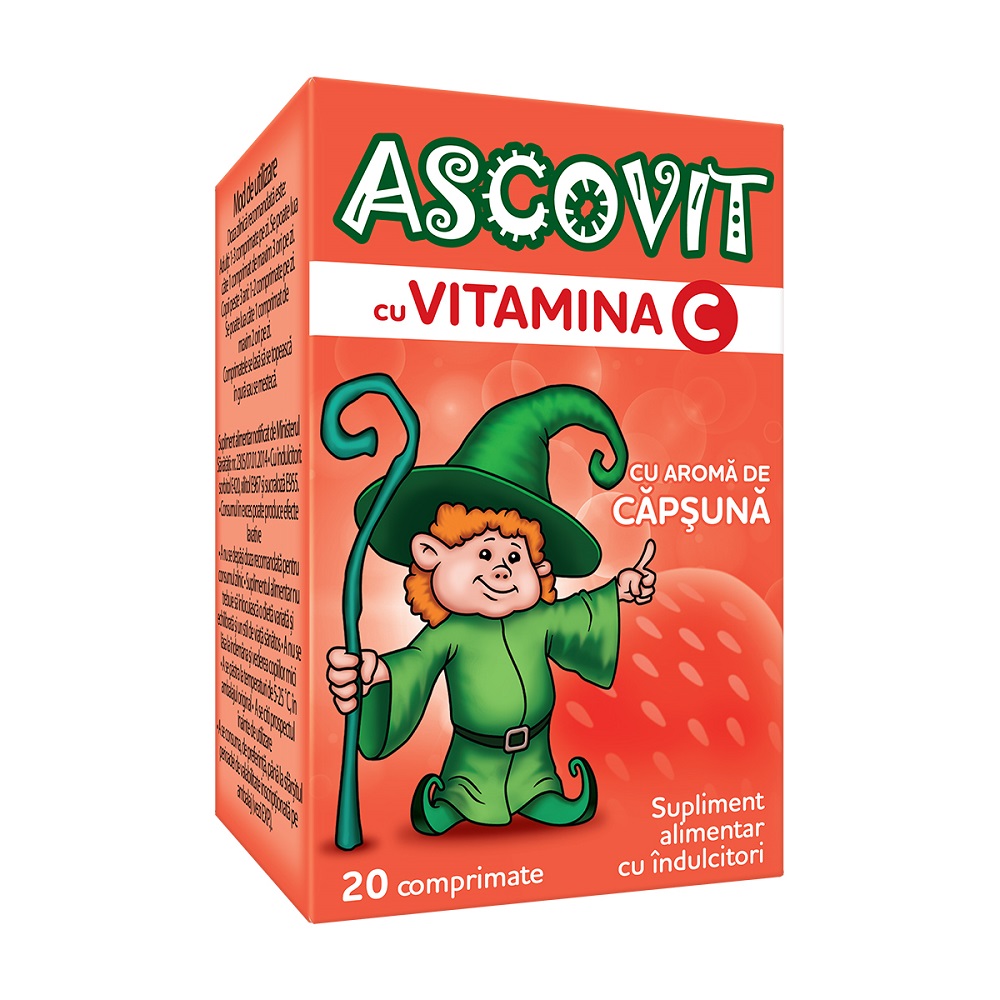 Ascovit cu capsuni, 20 comprimate, Omega Pharma