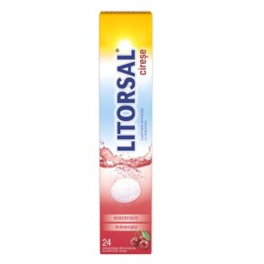 Electroliti cu aroma de cireste Litorsal, 24 comprimate efervescente, Zdorvit
