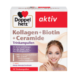 Colagen Kollagen + Biotina + Ceramide Doppelherz, 10 flacoane buvabile