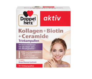 Colagen Kollagen + Biotina + Ceramide Doppelherz, 10 flacoane buvabile